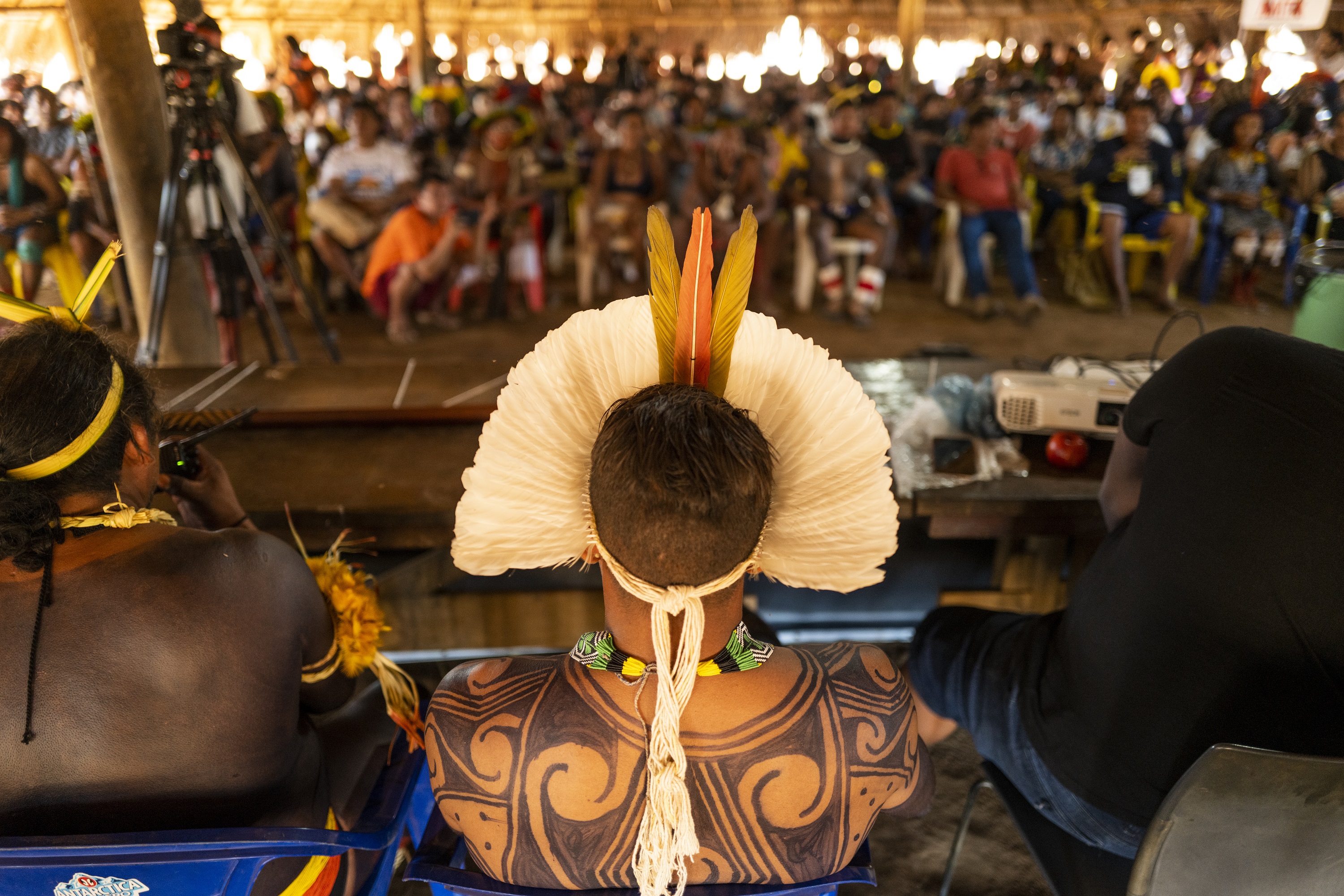 Plenária durante o Encontro Xingu+ na TI Wawi (MT) | Lucas Landal